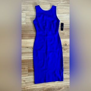 Lulus bodycon backless royal blue dress